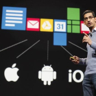Sundar Pichai, vicepresidente de Google Chrome, durante el Google I/O Developer.
