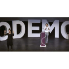 El líder de Podemos, Pablo Iglesias, durante el acto de clausura de la Asamblea Ciudadana en la que se dio a conocer la nueva dirección del partido