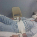 David Villafañe, en una imagen en el Hospital.
