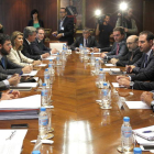 El ministro de Industria, José Manuel Soria, se reunió con los afectados por la actividad de la planta Castor.