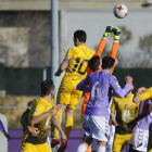 El guardameta del Valladolid B, Dennis, se erigió en salvador de su equipo en la recta final del partido ante la Ponferradina disputado en el Anexo. LOF