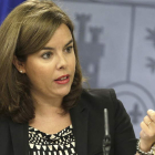 La vicepresidenta del Gobierno, Soraya Sáenz de Santamaría.