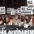 Manifestación de familiares de los soldados muertos en el accidente del Yak 42