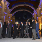 Herrera, junto al alcalde de Becerril de Campos y el consejero de Educación.