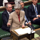 La primera ministra, Theresa May, en la Cámara de los Comunes británica. MARK DUFFY / UK PARLIAMENT