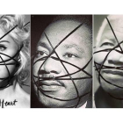 Montaje de la portada del disco de Madonna y las fotos manipuladas de Luther King y Mandela.