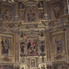 Una imagen del retablo central de la parroquia de San Miguel, que será restaurado próximamente