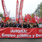 Marcha de empleados públicos, este mediodía en Madrid.