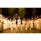 La Schola Antiqua que dirige Juan Carlos Asensio durante un concierto. ARCHIVO