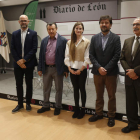 Fernando Escalante, Francisco Jorquera, Tania Payo, José Luis Mauriz y Estanislao de Luis Calabuig, en el Club de Prensa. FERNANDO OTERO