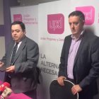 Rafael Delgado y Manuel Morales, ayer en Ponferrada