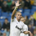 El defensa portugués del Real Madrid, Pepe, en un momento de un partido reciente.