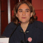 Ada Colau, durante una intervención en la comisión del Parlament.