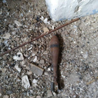 Artefacto explosivo localizado en Ponferrada. ANA F. BARREDO