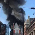 Imágenes del fuego en el centro de Londres