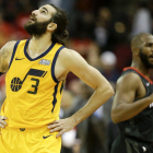 Ricky Rubio, durante la derrota ante Rockets