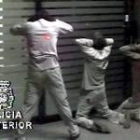 Momento en que los atracadores fueron apresados por los agentes