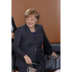 Merkel, ayer en el Consejo de Ministros alemán.