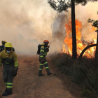 Imagen de archivo de un incendio forestal en la comarca. L. DE LA MATA