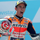 Marc Márquez logra su tercer triunfo consecutivo y el sexto de la temporada. JAVIER CEBOLLADA