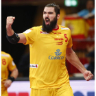 Maqueda celebra una acción frente a Catar, la anfitriona, en la fase de grupos.