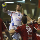 Raúl Nantes, en el partido de Champions ante el Veszprém de la pasada temporada.