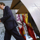 José Antonio de Santiago-Juárez, ayer, tras la rueda de prensa en Valladolid.