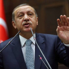 El primer ministro turco, Recep Tayyip Erdogan, en el Parlamento, el jueves en Ankara.