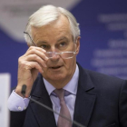 Michel Barnier, en su comparecencia ante el Comité de las Regiones, en Bruselas
