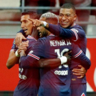 Mbappé, tras marcar en el último partido del París Saint-Germain. YOAN VALAT