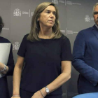 La directora general de Salud Pública, la ministra y el director de Atención Primaria.