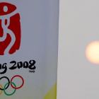El logotipo de los Juegos Olímpicos de Pekín 2008.