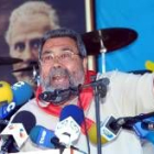 El líder nacional de UGT, durante una intervención en la fiesta asturiano-leonesa de Rodiezmo