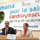 Felipe Fernández, César Antón y Abel Antón durante la presentación