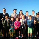 Podio con los medallistas de todas la categorías. DL