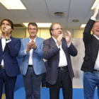 Juan Carlos Suárez-Quiñones, Juan Martínez Majo, Juan Vicente Herrera y Antonio Silván, en el acto del PP en León.