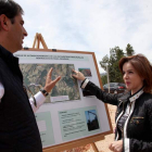 Clemente visitó ayer infraestructuras hidráulicas en la localidad segoviana de Riaza