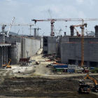 Trabajos de ampliación del Canal de Panamá en abril del 2015.