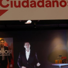 El líder de Ciudadanos, Albert Rivera, en el acto de inicio de campaña en Madrid.