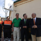 Herrero, Salguero, Chamorro y miembros de Protección Civil.