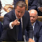 David Cameron, ayer, en la Cámara de los Comunes.