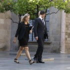 Carles Puigdemont y Neus Munté, en el palau de la Generalitat.