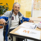 Ándrés  Rodríguez Rodríguez, en el gimnasio de Esclerosis Múltiple.