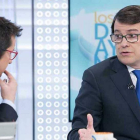 Mañueco, durante la entrevista televisiva. RTVE