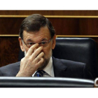 Mariano Rajoy, durante la sesión celebrada en el Congreso de los Diputados.