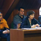 Ángel Manuel Ramos, Jorge Berzosa y Erika Alonso en un momento del juicio.