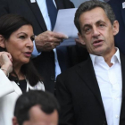 Anne Hidalgo, con Nicolas Sarkozy, el pasado sábado 27 de mayo.