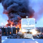 Protesta contra la reforma laboral en Douchy-les-Mines, al norte de Francia.