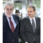 El presidente del Círculo de Economía, José Manuel Lara, con Zapatero