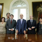 Rubalcaba y el resto de los portavoces de la oposición, excepto UPyD.